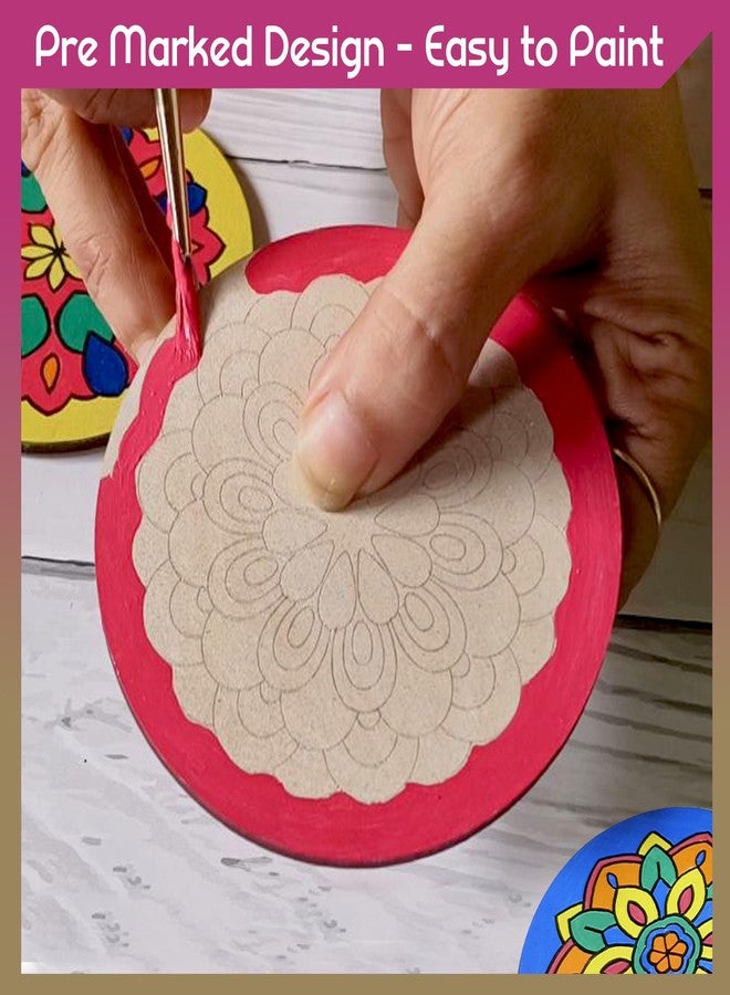 SOLOBOLO Mandala Art kit for Kids Adults,Indian Art Forms Kits,Art & Craft kit Birtday Return Gift for Girls 9-12 12-15,Coloring & Painting kit Using Water Brush, Brown - Image 3
